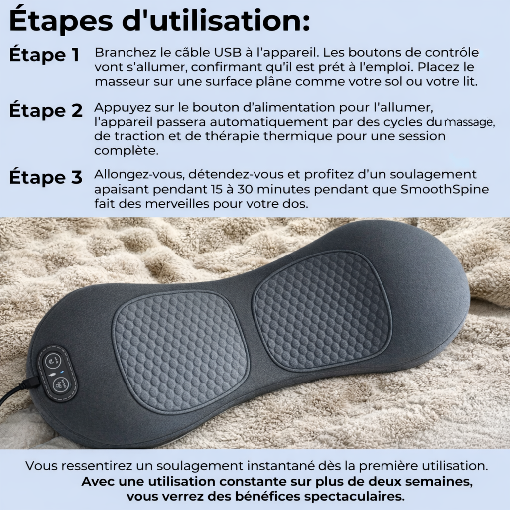 Zenora Smooth SpineMasseur Triple Fusion pour le Dos